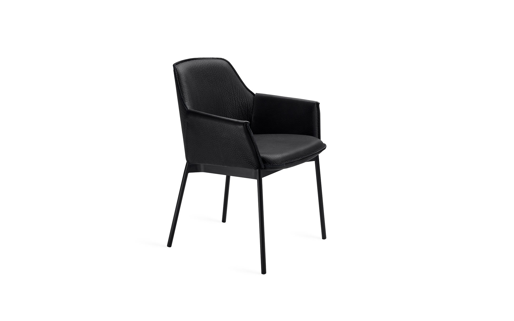freifrau_2021_Grace_Armchair-High_1-3_ME001_Magnum-Ebony_front Platzhalter
