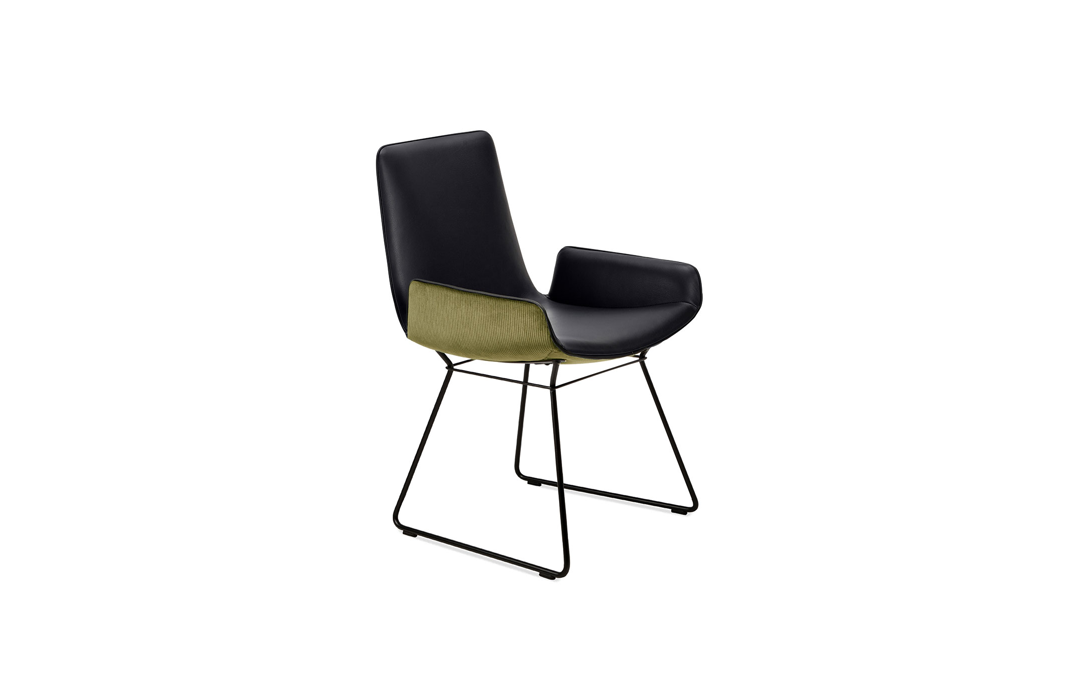 freifrau_2021_Amelie_Armchair-Low_1-1_ME001_Sahara-Ebony_Riga-Sauge_front Platzhalter
