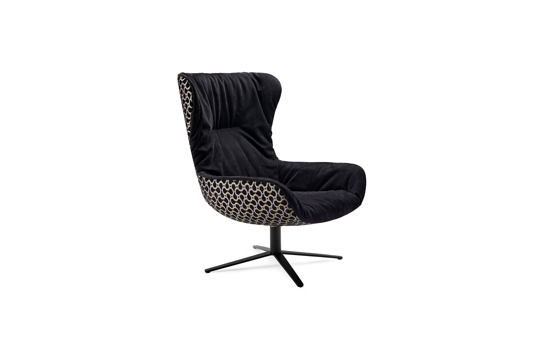 freifrau_2023_Leya_Wingback-Chair_2-3_ME001_Cayenne-Ebony_Scarabeo-006_front Platzhalter