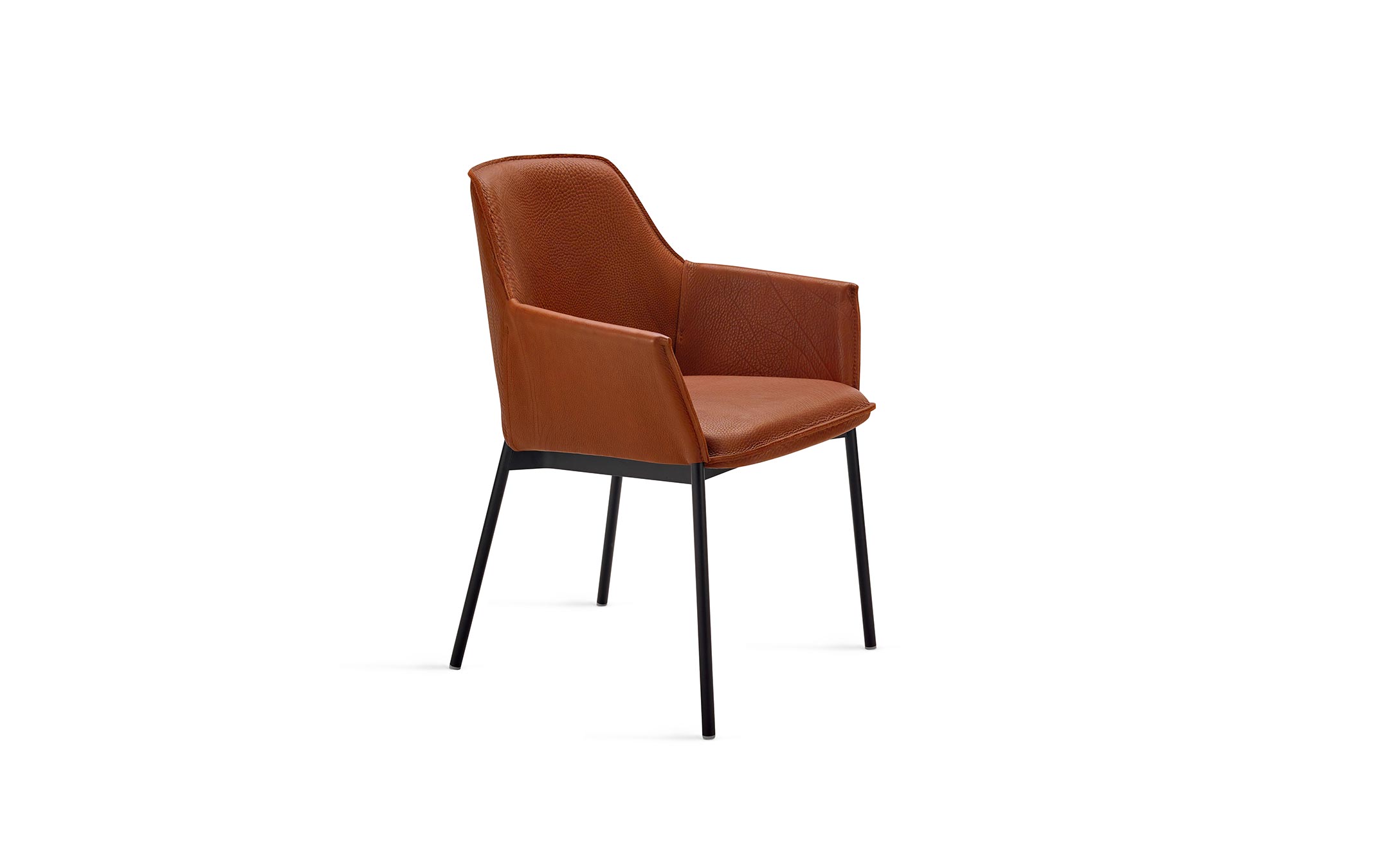 freifrau_2021_Grace_Armchair-High_1-3_ME001_Magnum-Cognac_front Platzhalter