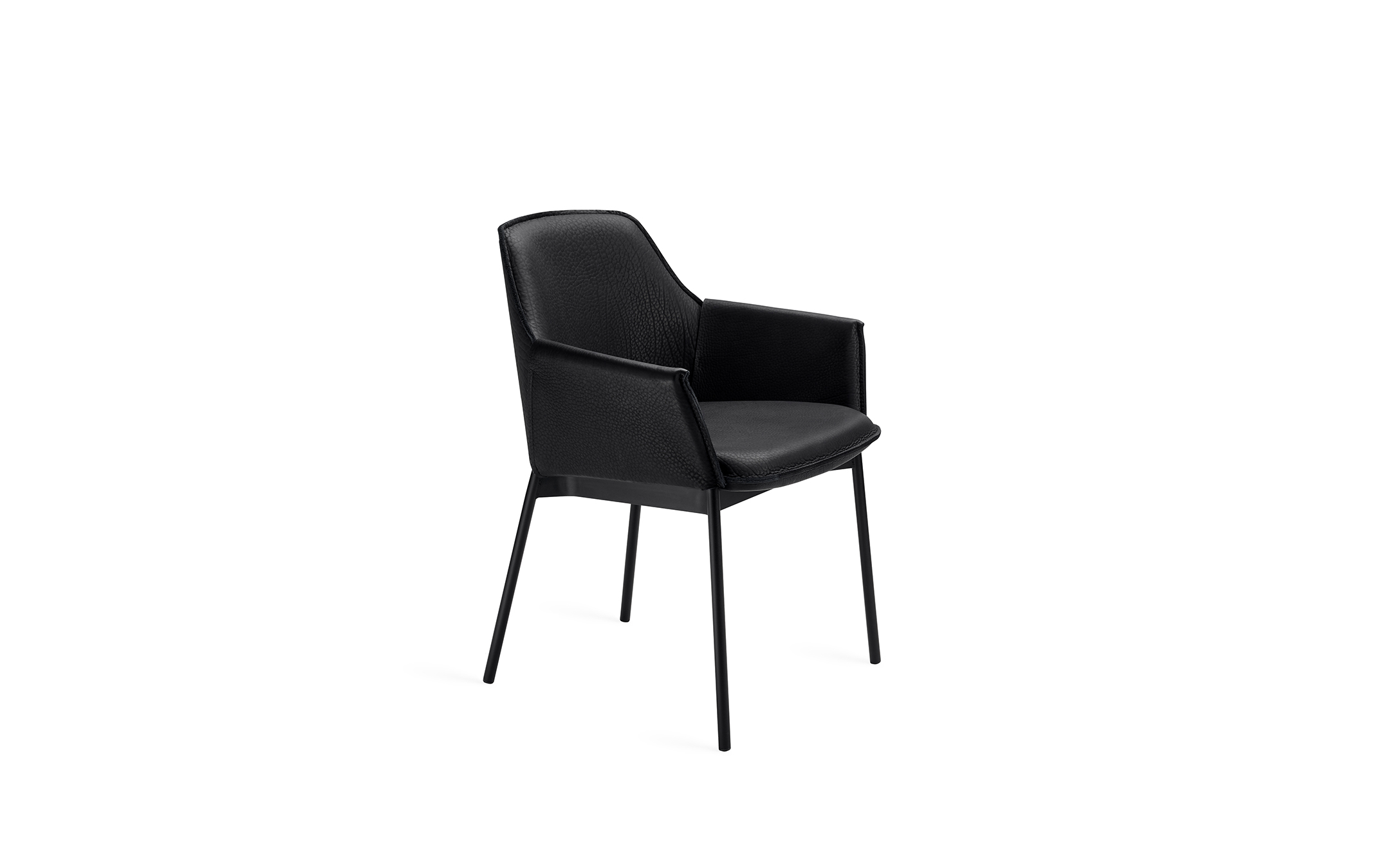 freifrau_2021_Grace_Armchair-High_1-3_ME001_Magnum-Ebony_front Platzhalter