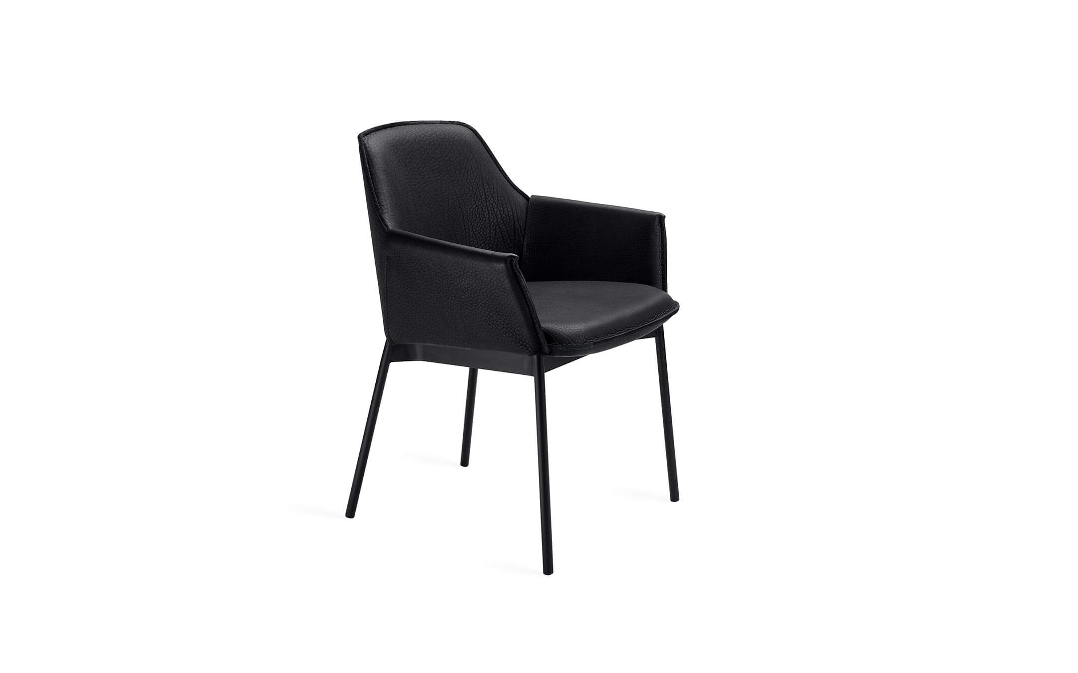 freifrau_2021_Grace_Armchair-High_1-3_ME001_Magnum-Ebony_front Platzhalter