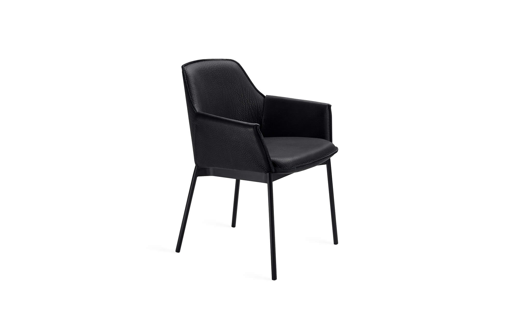 freifrau_2021_Grace_Armchair-High_1-3_ME001_Magnum-Ebony_front Platzhalter