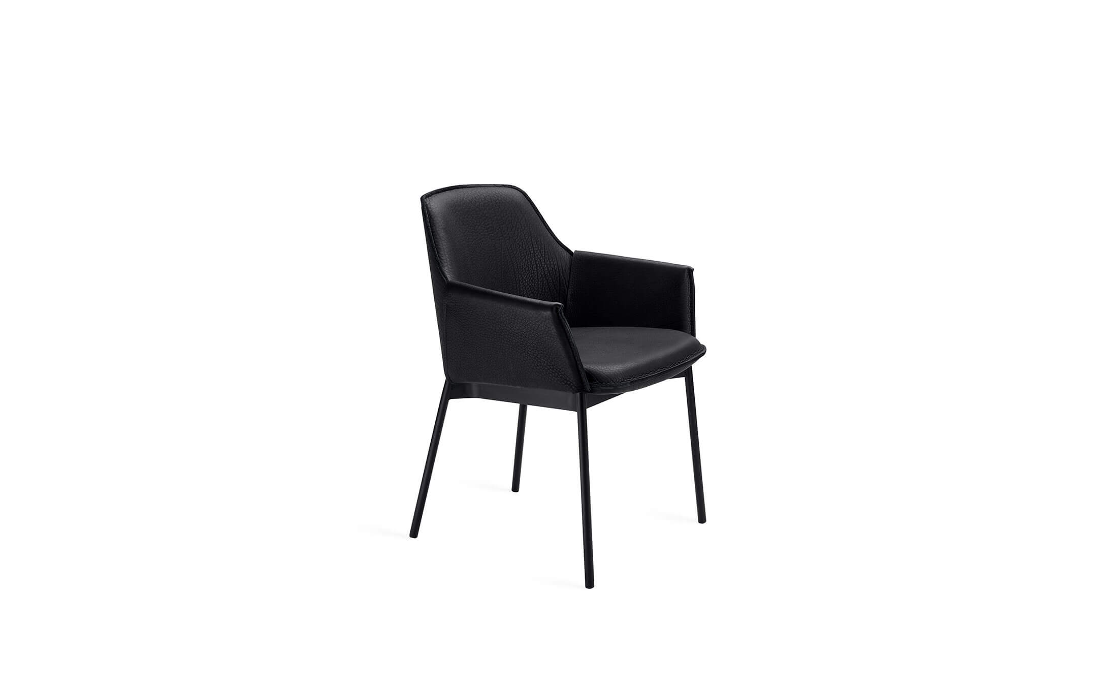 freifrau_2021_Grace_Armchair-High_1-3_ME001_Magnum-Ebony_front Platzhalter
