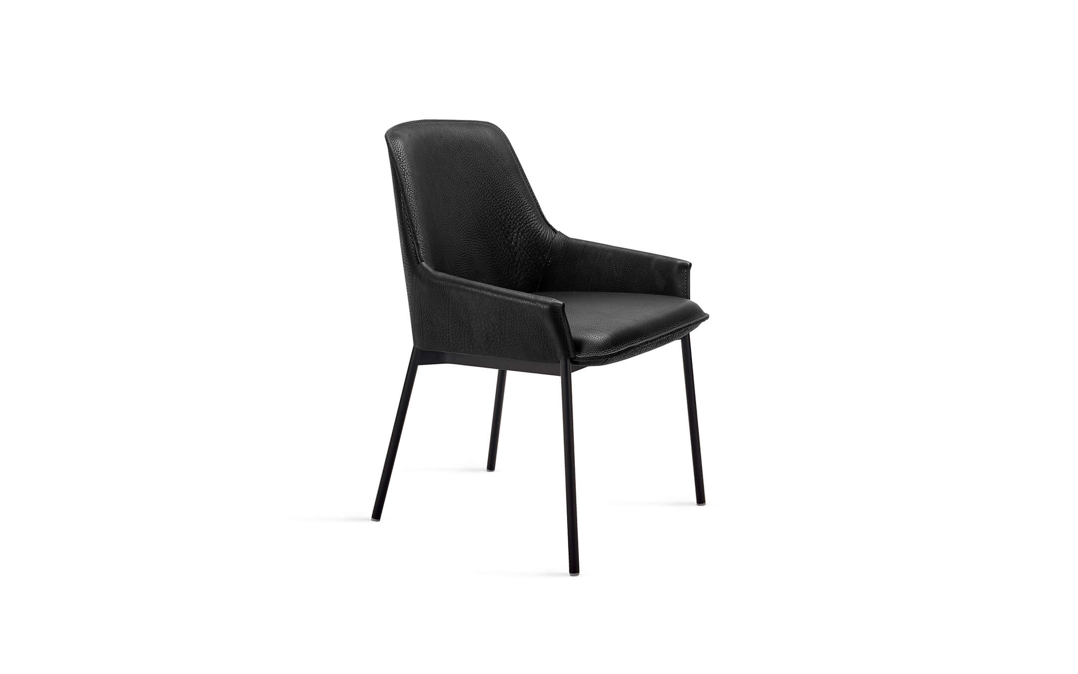 freifrau_2022_Grace_Armchair-Low_1-3_ME001_Magnum-Ebony_front Platzhalter