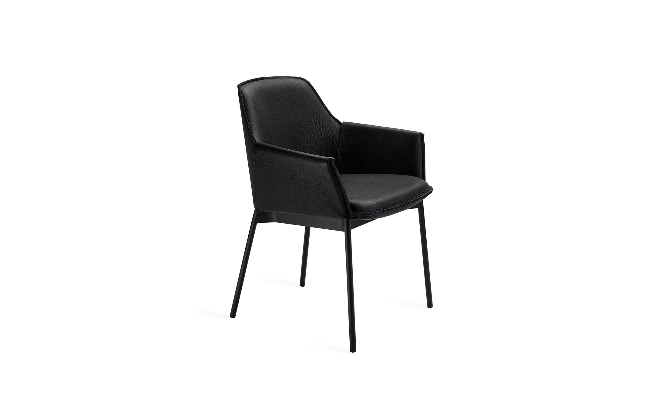 freifrau_2021_Grace_Armchair-High_1-3_ME001_Magnum-Ebony_front Platzhalter